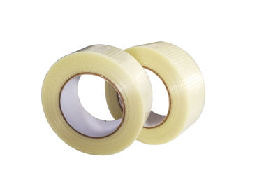 Ninguna cinta reforzada malla transparente del filamento de la reticulación del residuo para el lacre del cartón
