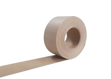 Anchura de cinta de papel gummed reforzada fibra de vidrio activada agua de Kraft 48m m