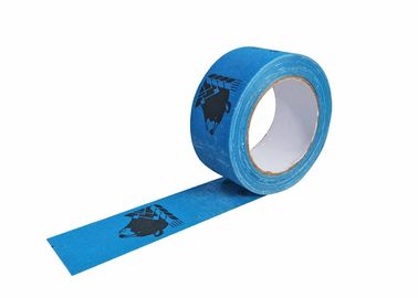Cinta aislante coloreada embalaje impresa azul del paño para la fuerza de alta resistencia de adornamiento