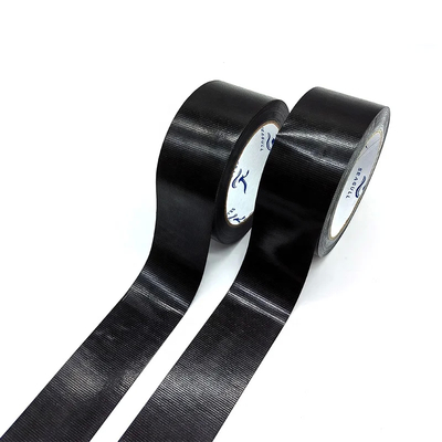 cinta adhesiva impermeable negro de tela para el sellado de cartón