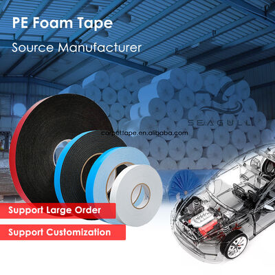 Banda de espuma de PE de doble cara personalizada para sellamiento de puertas y ventanas aislamiento acolchado relleno de huecos