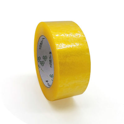 cinta transparente amarillenta del embalaje de 45mic Bopp para el lacre del cartón