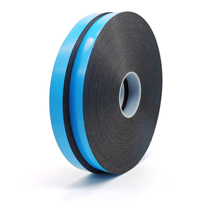 1 mm de cinta de espuma de PE de absorción de choque negro / blanco con sellado de revestimiento de papel y bordes de bandera de unión