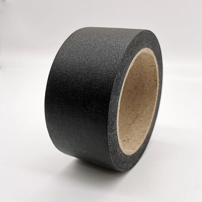 Cintas adhesivas directas para libros de tejido negro, impermeables de un solo lado