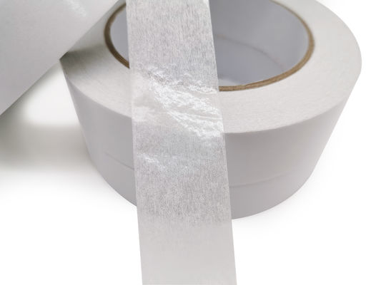 Cinta de Tejido Adhesiva Acrílica de Alta Adherencia Doble Cara Rollo Jumbo para Troquelado Industrial