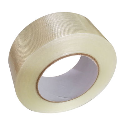 Cinta de filamento de fibra de vidrio mono-orientada impermeable con un grosor de 150 micras y tamaño de 48 mm * 40 m para embalaje