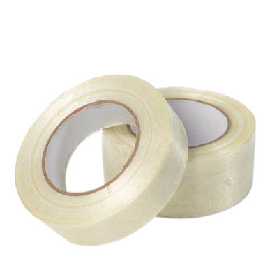 Cinta de filamento de fibra de vidrio mono-orientada impermeable con un grosor de 150 micras y tamaño de 48 mm * 40 m para embalaje