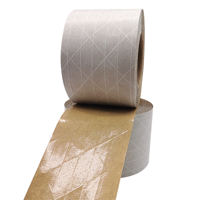 Brown espesó la sola fibra echada a un lado Kraft de cinta de papel para el lacre de la caja