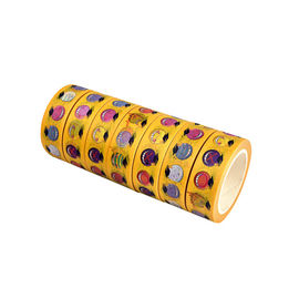 Modelo Washi de cinta de papel, el enmascarar amarillo de la comida del surtido DIY de la cinta de Washi
