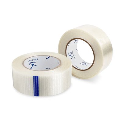 Cinta de filamento ancho para sellado de cajas de cartón – Rollo de 100 m, resistente a la intemperie, soporte para cargas pesadas