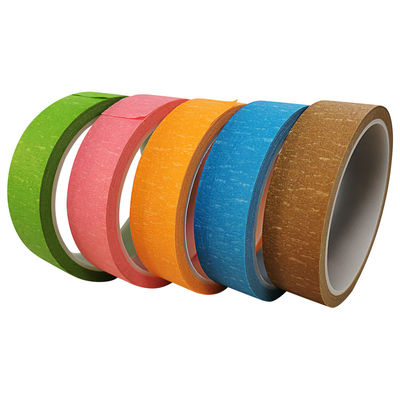 La prenda impermeable coloreó la cinta adhesiva, cinta adhesiva coloreada del papel de crespón auta-adhesivo