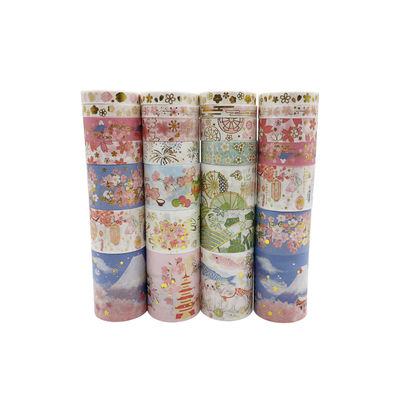 30 la historieta japonesa Washi que enmascara adhesivo de los diseños 7pcs/Box Kawaii graba para la decoración de Scrapbooking del diario de la bala