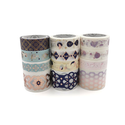 La aduana hace la cinta coloreada de papel impresa diseño de Washi para los artes, embellece los diarios de la bala, planificadores