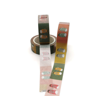 El envoltorio para regalos impreso de encargo Taiwán de DIY CMYK cortó el embalaje de Washi con tintas de cinta de papel
