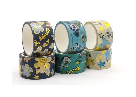 Decoración casera multicolora Washi impreso 145um de cinta de papel