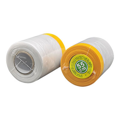 Película que enmascara de Pre Taped Transparent del pintor plástico para la protección de pintura