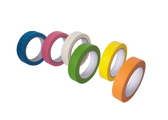 Cinta multicolora sin residuo de la pintura de espray del papel adhesivo lado adaptable del tamaño del solo